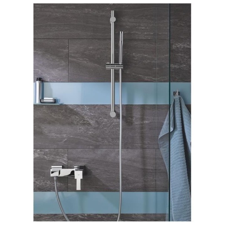 GROHE Robinet de douche mitigeur Sail Cube, montage mural, rosaces car