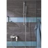 GROHE Robinet de douche mitigeur Sail Cube, montage mural, rosaces carrées incluses, levier en métal, sorties 1/2, 23437000