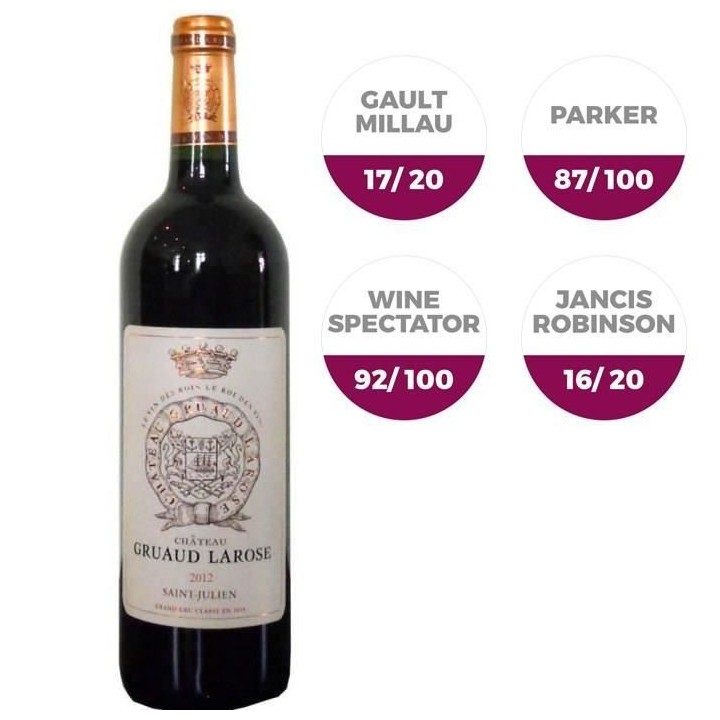 Château Gruaud Larose 2012 Saint-Julien - Vin rouge de Bordeaux