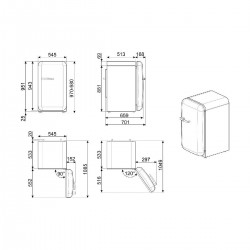 Réfrigérateur Smeg FAB10RCR5 Crème