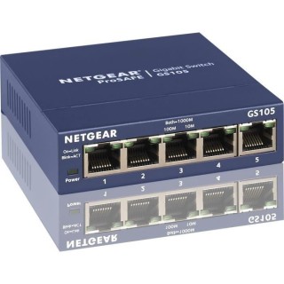 NETGEAR GS105 Switch Ethernet 5 ports Métal Gigabit (10/100/1000), Pr
