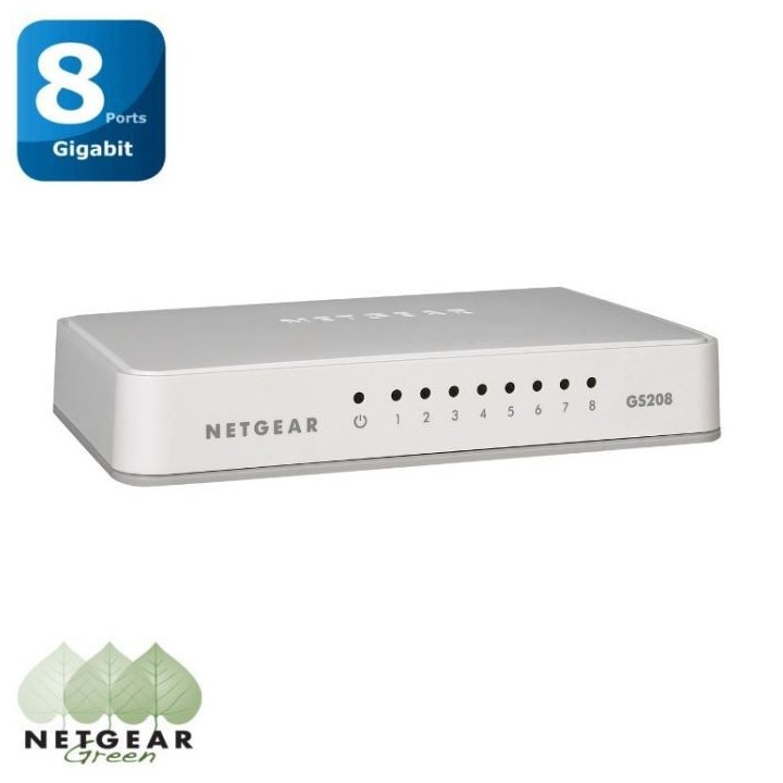 NETGEAR Switch 8 ports Gigabit GS208