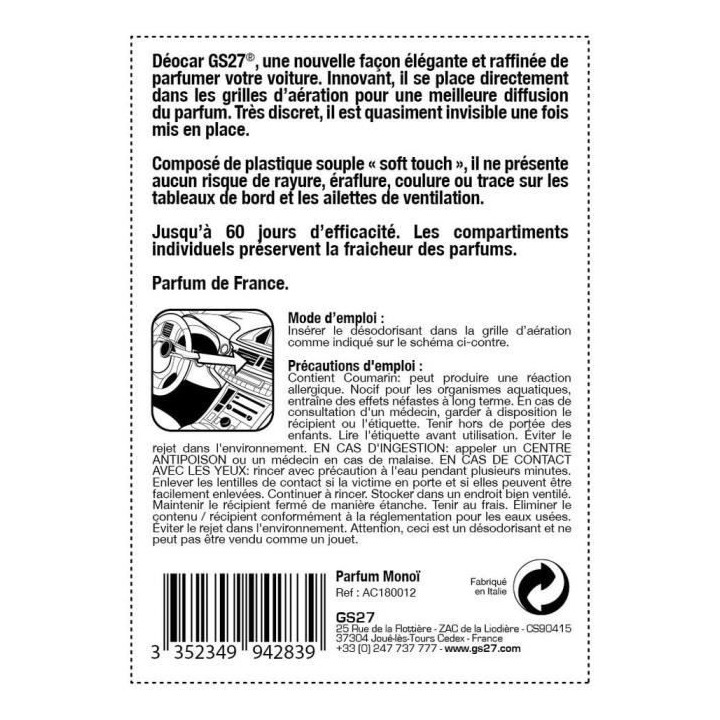 GS27 Deocar Origin Cerise - 2 pieces