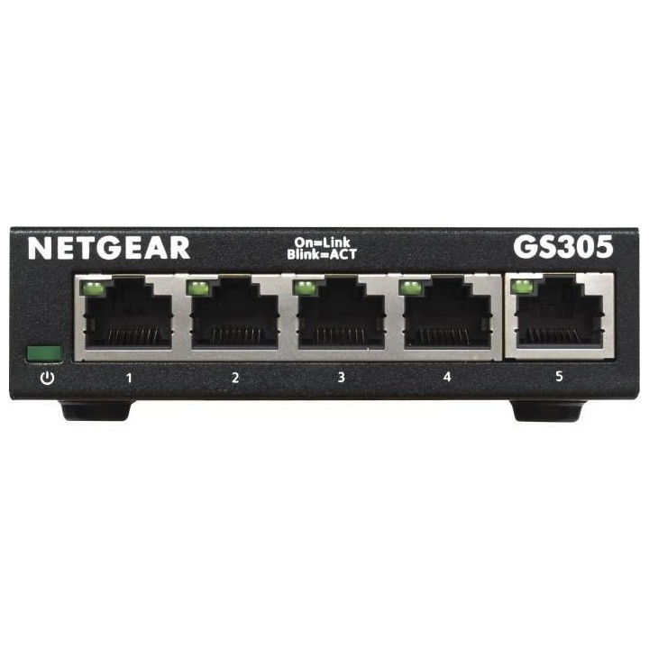 NETGEAR GS305-300PES Switch Ethernet Métal 5 ports Gigabit (10/100/10