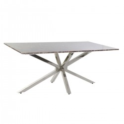 Table de Salle à Manger DKD Home Decor Marbre Acier (180 x 90 x 76 cm)