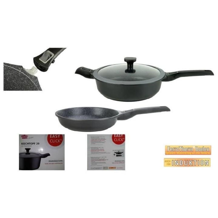 GSW - Easyclick - Poele - Ø 28 cm - Fonte Aluminium - Tous feux dont