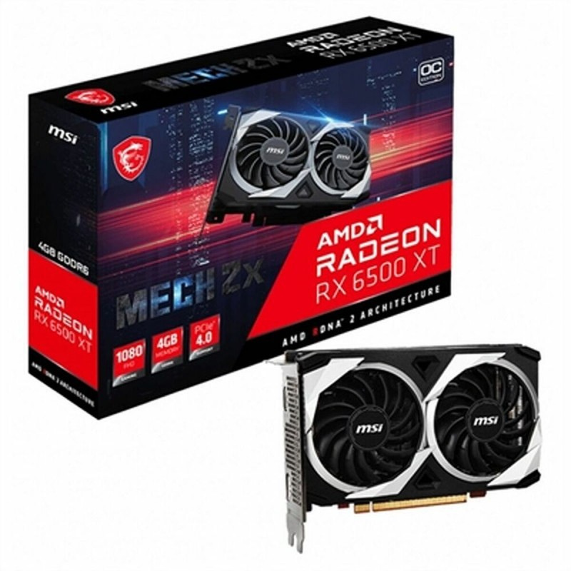 Carte Graphique MSI RADEON RX 6500 XT MECH 2X 4G OC 4 GB RAM 4 GB