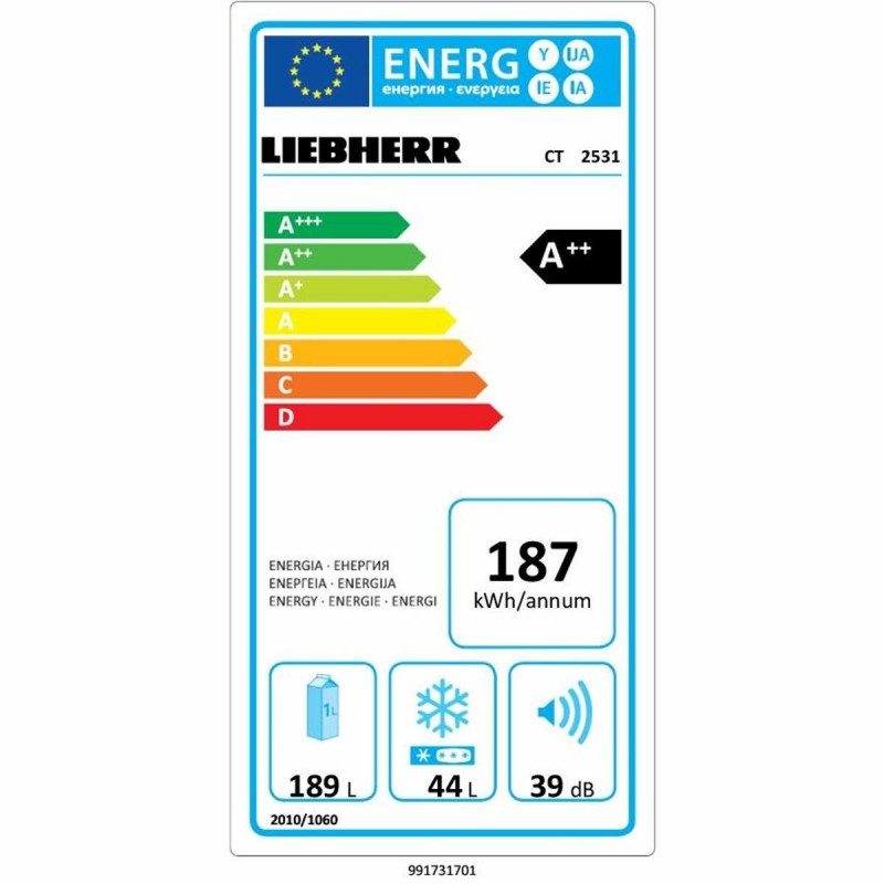 Réfrigérateur Combiné Liebherr CT2531      140 Blanc 230 L