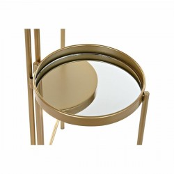 Etagères DKD Home Decor Doré Métal Miroir 49,5 x 49,5 x 80 cm