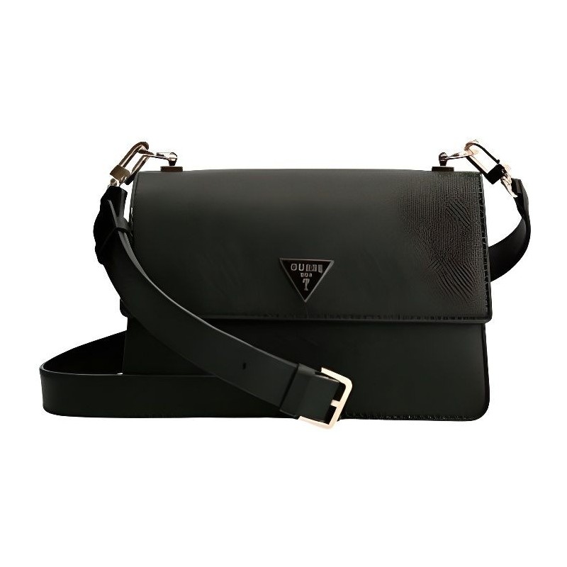 GUESS Sac femme Alexie Crossbody flap Noir