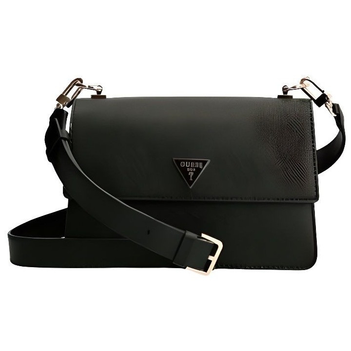 GUESS Sac femme Alexie Crossbody flap Noir