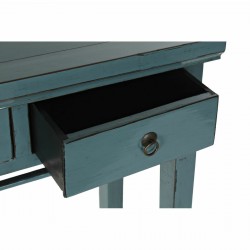 Table d'appoint DKD Home Decor MB-181878 113 x 38 x 84 cm Bleu Métal Turquoise