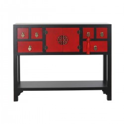 Console DKD Home Decor Noir Sapin Bois MDF 95 x 25 x 78,5 cm