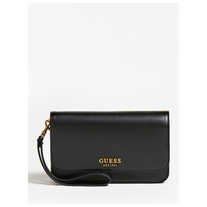 GUESS Sac femme Laurel SLG large zip Noir