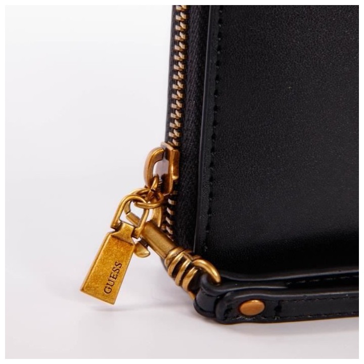 GUESS Sac femme Laurel SLG Large zip Noir