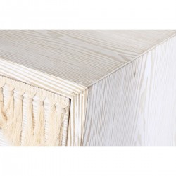 Commode DKD Home Decor Sapin Naturel Coton Blanc (80 x 35 x 80 cm)