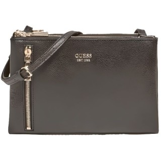 GUESS Sac a Main Naya Double Zip Crossbody Noir Femme