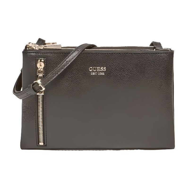 GUESS Sac a Main Naya Double Zip Crossbody Noir Femme