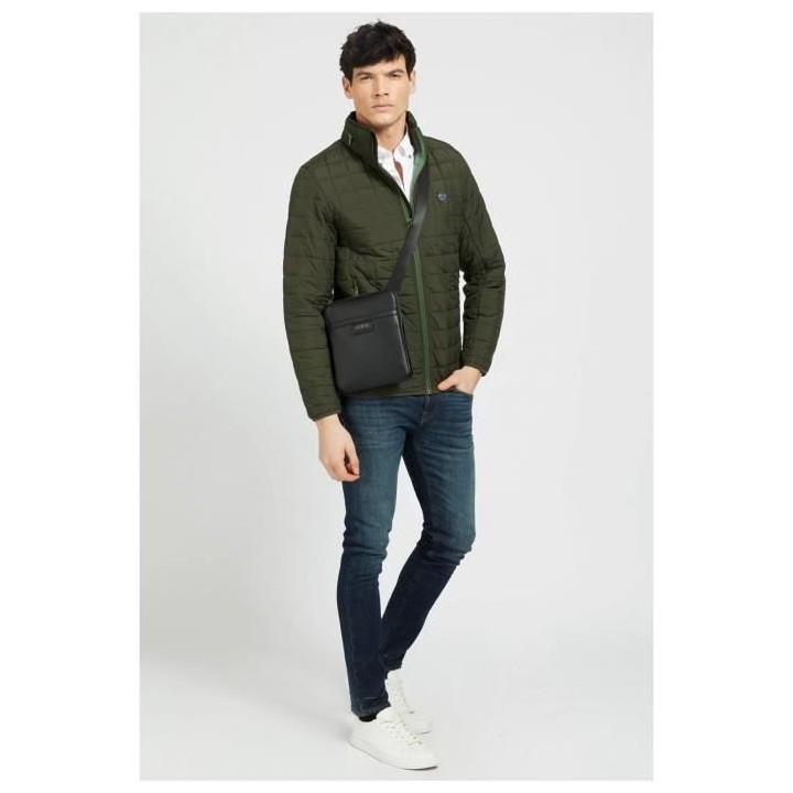 GUESS Sac a Main Scala Crossbody Flat Noir Femme