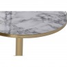 Table d'appoint DKD Home Decor 41 x 41 x 47 cm Doré Blanc Fer