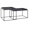 Jeu de 2 tables DKD Home Decor Noir Métal 80 x 50 x 45 cm