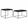 Jeu de 2 tables DKD Home Decor Noir Métal 80 x 50 x 45 cm