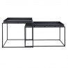 Jeu de 2 tables DKD Home Decor Noir Métal 80 x 50 x 45 cm