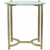 Table d'appoint DKD Home Decor Verre Doré Acier (44 x 44 x 48 cm)