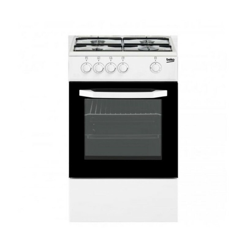 Cuisinière à Gaz BEKO CSG42010DWN Noir/Blanc