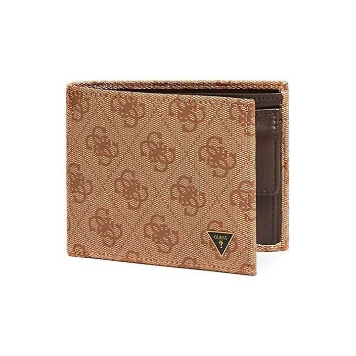 GUESS Sac homme Vezzola Billfold W C Beige / Marron