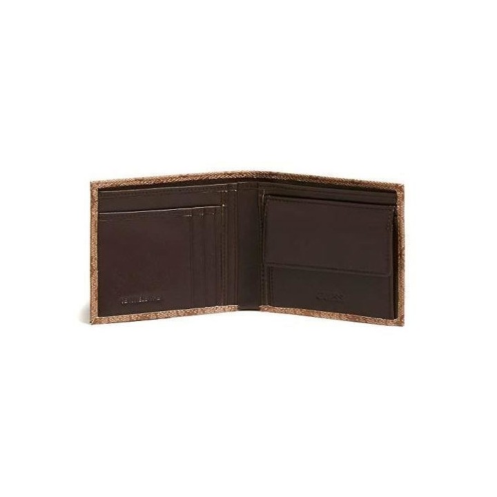 GUESS Sac homme Vezzola Billfold W C Beige / Marron
