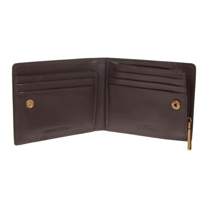 GUESS Sac homme Vezzola Billfold zip Beige / marron