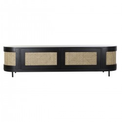 Meubles de télévision DKD Home Decor 180 x 45 x 46 cm Naturel Noir Bois