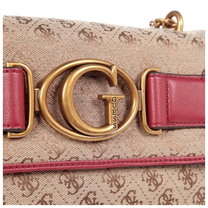 Guess sac femme latte/burgundy