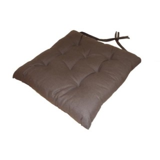 Galette de chaise 8 points 40x40x4 cm CHOCOLAT