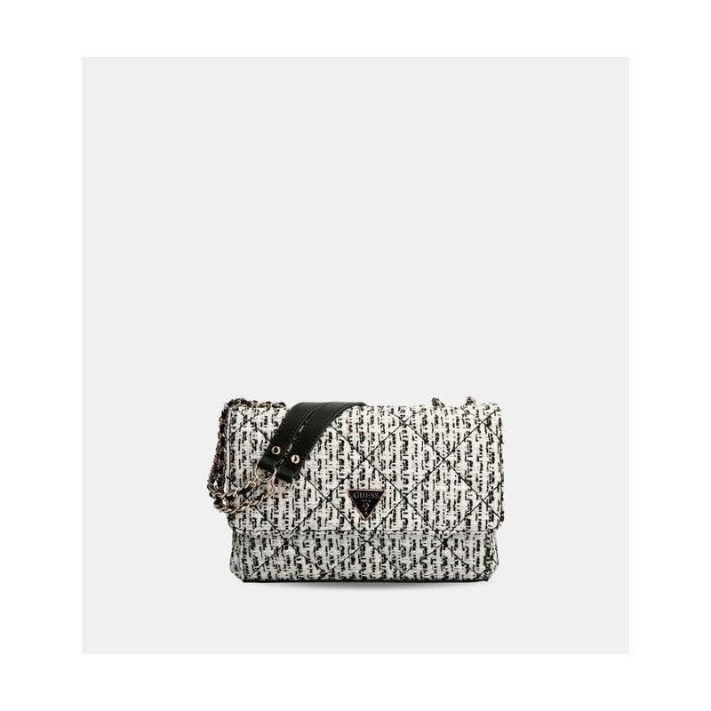 GUESS Sac femme Cessily convertible Noir / blanc