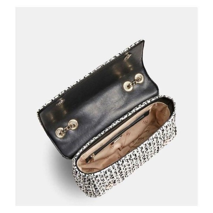 GUESS Sac femme Cessily convertible Noir / blanc