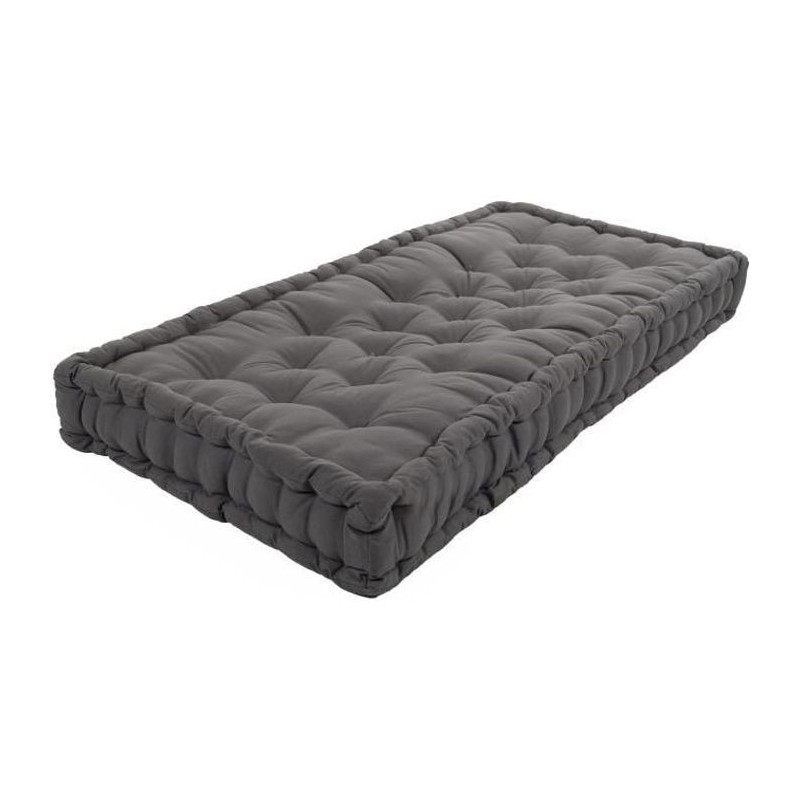 Matelas de sol - Gris - 100% coton - 60 x 118 x 15 cm