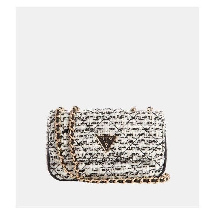 GUESS Sac femme Cessily convertible Noir / blanc