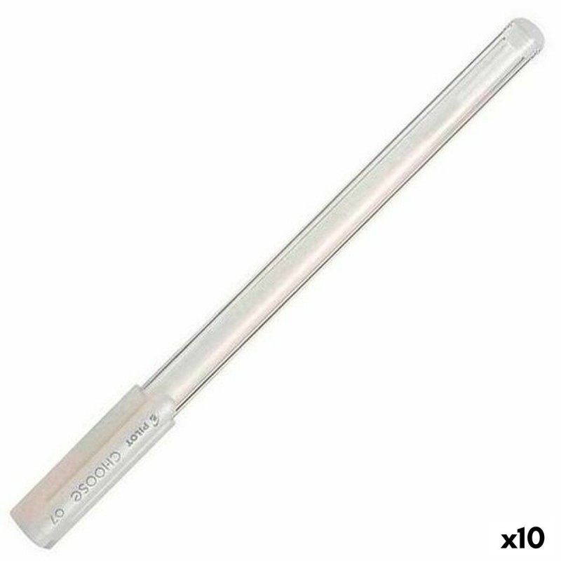 Stylo gel Pilot Choose Blanc 0,4 mm (10 Unités) (12 Unités)