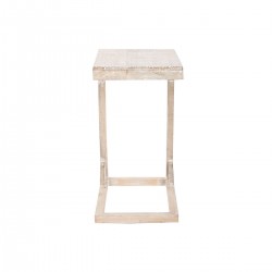 Jeu de 2 tables DKD Home Decor Blanc Marron Bois de manguier 48,3 x 35,5 x 65,4 cm