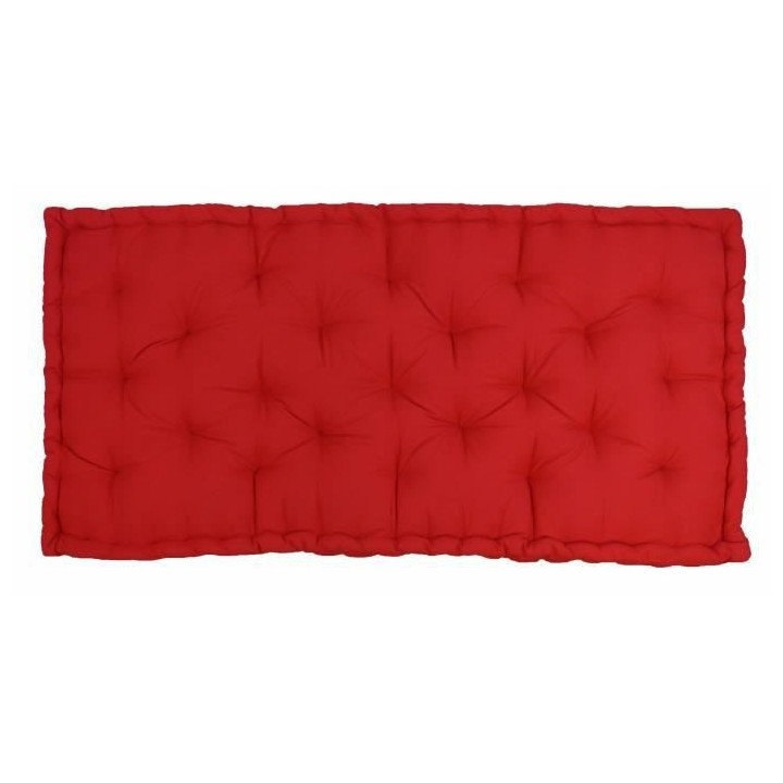 Matelas de sol 100% coton 60x120x15 cm ROUGE