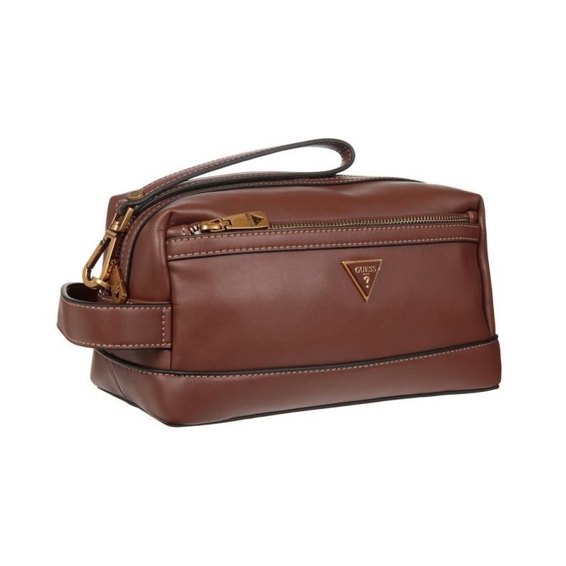 GUESS Sac homme Scala beauty case Marron