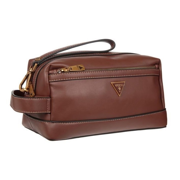 GUESS Sac homme Scala beauty case Marron