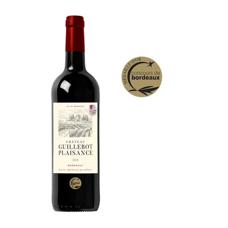 Château Guillebot Plaisance 2019 Bordeaux - Vin rouge de Bordeaux