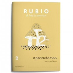 Cahier de maths Rubio Nº2 A5 Espagnol 20 Volets (10 Unités)