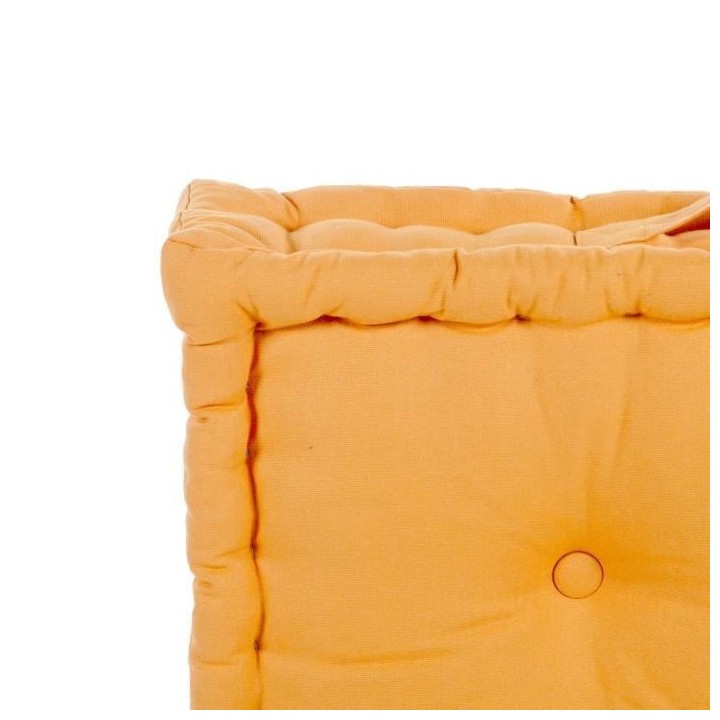 Coussin de sol Grand Format 100% Coton 60x60x15 cm MOUTARDE
