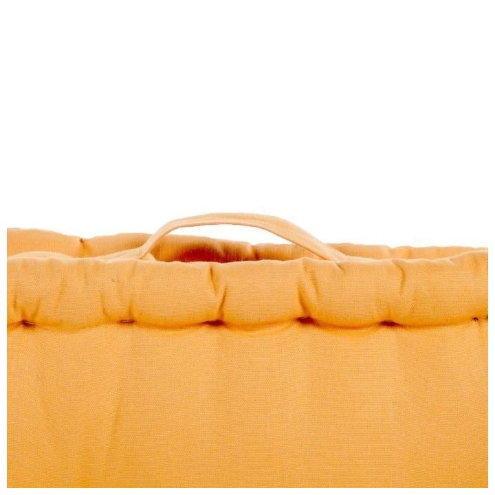 Coussin de sol Grand Format 100% Coton 60x60x15 cm MOUTARDE