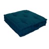 Coussin de sol Grand Format 100% Coton 60x60x15 cm BLEU CANARD