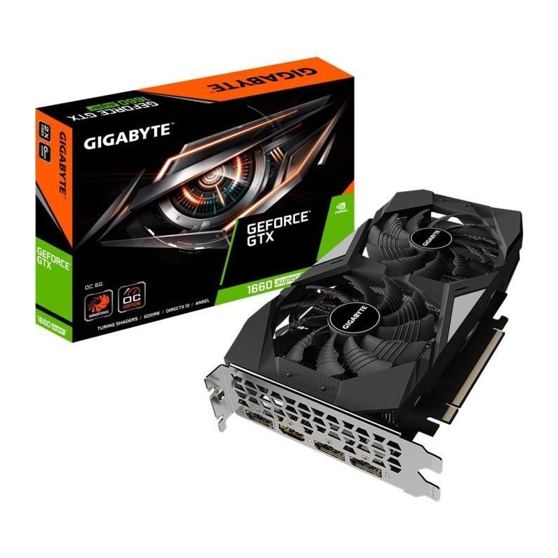 GIGABYTE Carte graphique GTX 1660 SUPER OC - 6 Go (GV-N166SOC-6GD)